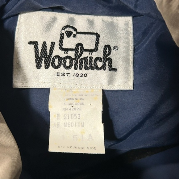 Woolrich Vintage Goose Down Puffer Vest Beige Size M - Picture 4 of 4